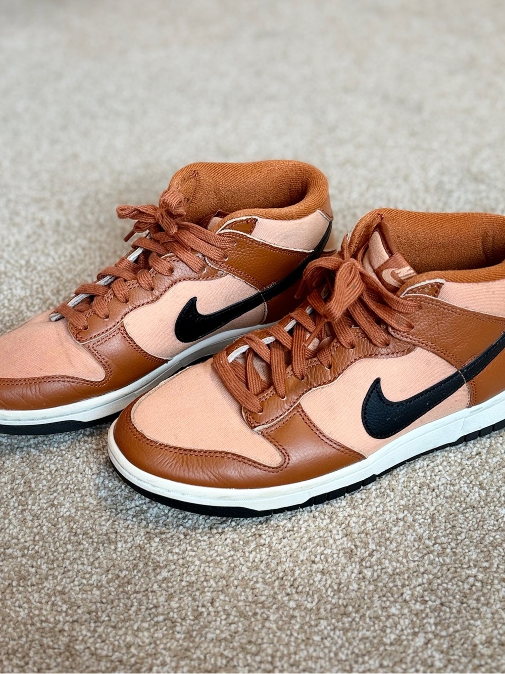 Nike Dunk Mid Amber Brown Dark Russet Men’s 8.5 DZ2533-200 Sneakers